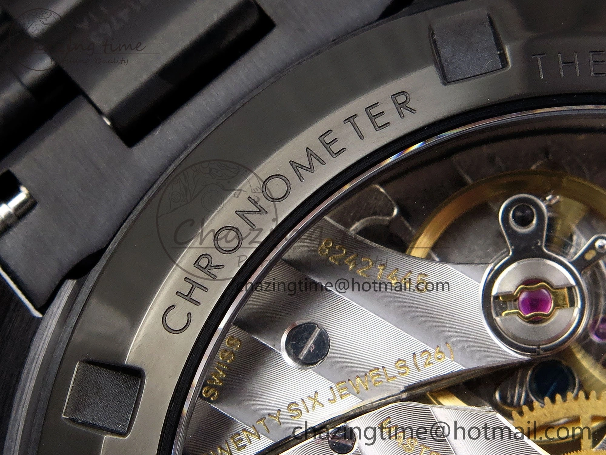 Speedmaster Black Benom PVD Saturn RMF Best Edition on PVD Bracelet Lemania HW