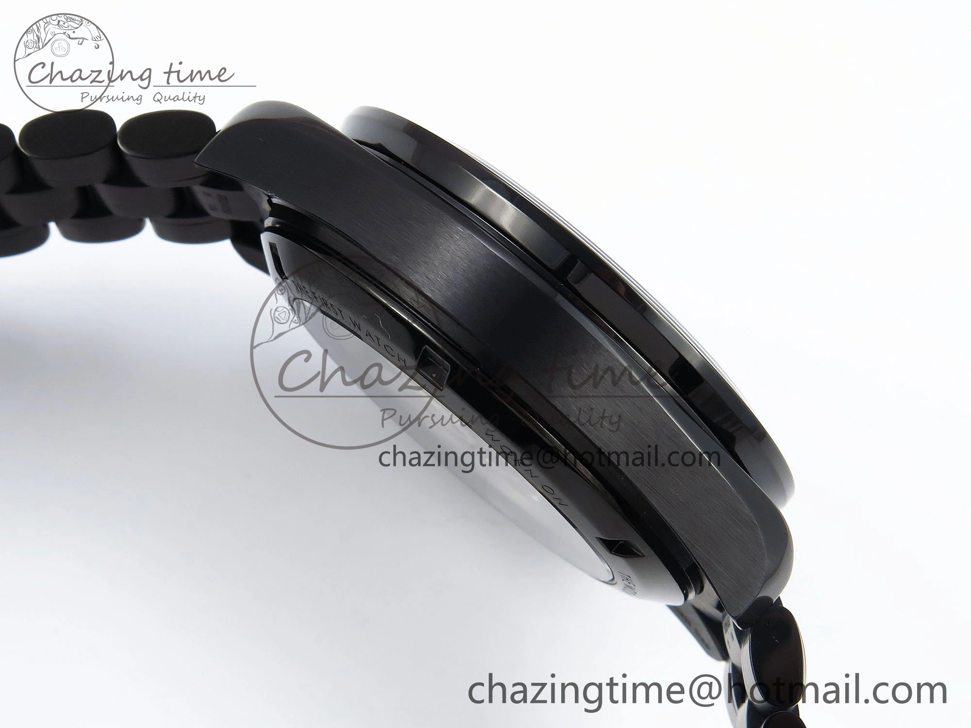 Speedmaster Black Benom PVD Saturn RMF Best Edition on PVD Bracelet Lemania HW
