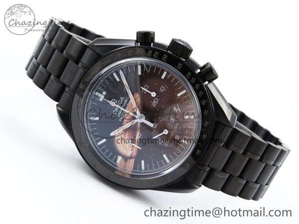 Speedmaster Black Benom PVD Saturn RMF Best Edition on PVD Bracelet Lemania HW