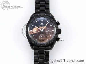 Speedmaster Black Benom PVD Saturn RMF Best Edition on PVD Bracelet Lemania HW
