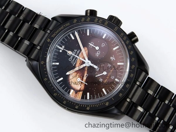 Speedmaster Black Benom PVD Saturn RMF Best Edition on PVD Bracelet Lemania HW