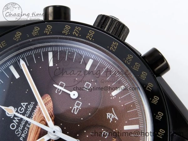 Speedmaster Black Benom PVD Saturn RMF Best Edition on PVD Bracelet Lemania HW