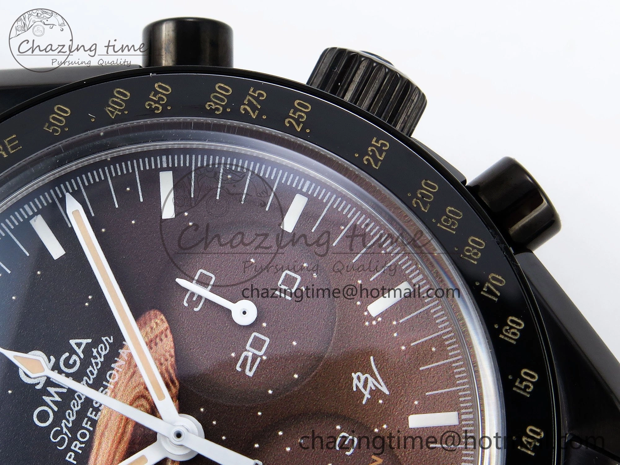 Speedmaster Black Benom PVD Saturn RMF Best Edition on PVD Bracelet Lemania HW