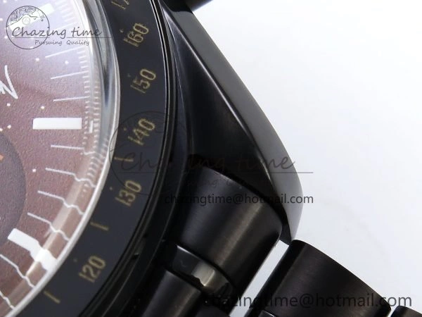Speedmaster Black Benom PVD Saturn RMF Best Edition on PVD Bracelet Lemania HW