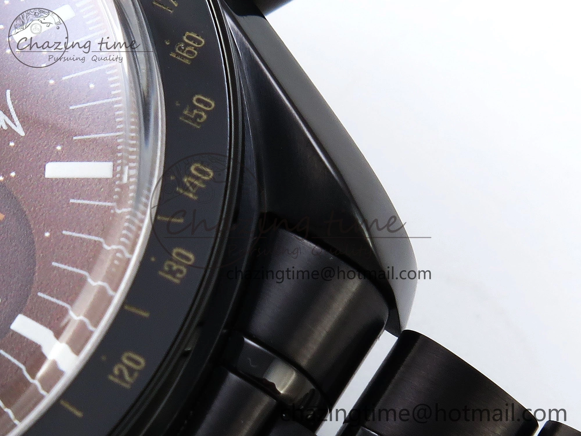 Speedmaster Black Benom PVD Saturn RMF Best Edition on PVD Bracelet Lemania HW