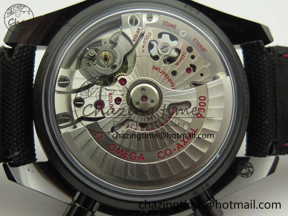 Speedmaster “Dark Side of The Moon” Real Ceramic OMF 1:1 Best Edition Black Black on Nylon Strap A9300