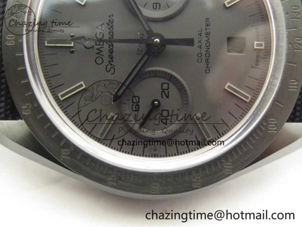 Speedmaster “Dark Side of The Moon” Real Ceramic OMF 1:1 Best Edition Black Black on Nylon Strap A9300
