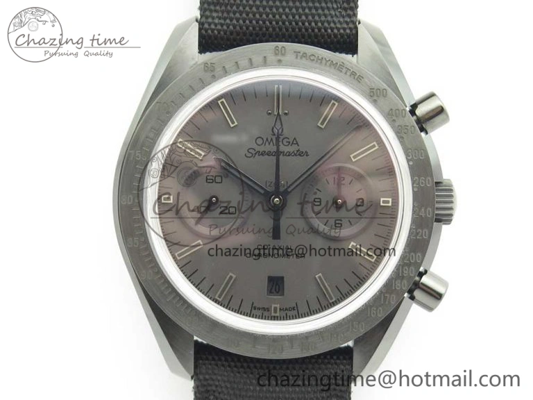 Speedmaster “Dark Side of The Moon” Real Ceramic OMF 1:1 Best Edition Black Black on Nylon Strap A9300