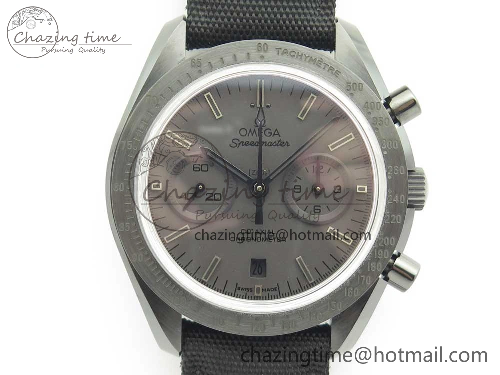 Speedmaster “Dark Side of The Moon” Real Ceramic OMF 1:1 Best Edition Black Black on Nylon Strap A9300