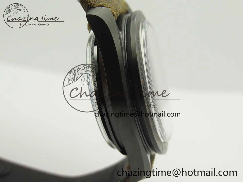Speedmaster “Dark Side of The Moon” Real Ceramic OMF 1:1 Best Edition Vintage Black on Brown Leather Strap A9300
