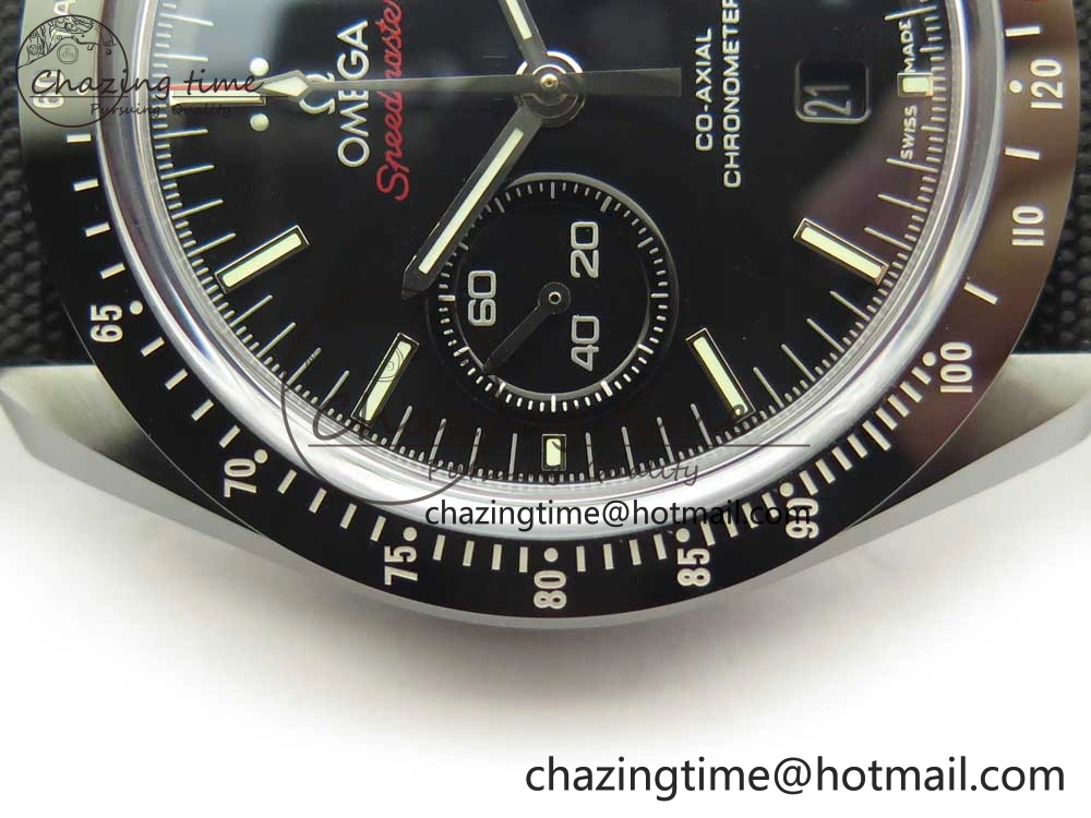 Speedmaster “Dark Side of The Moon” Real Ceramic OMF 1:1 Best Edition on Nylon Strap A9300