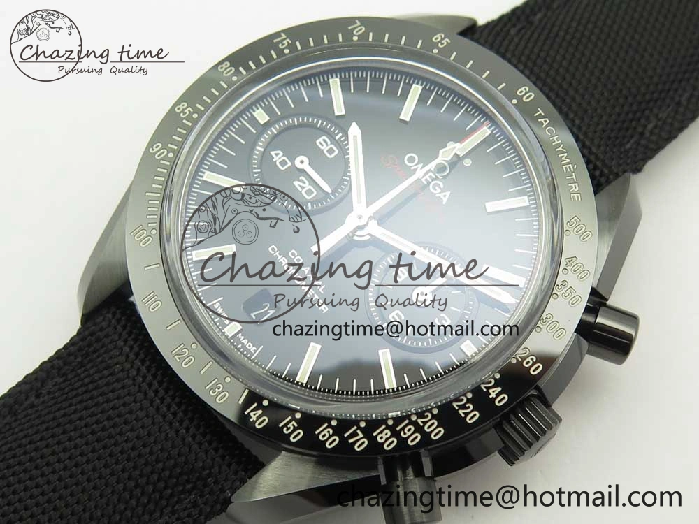 Speedmaster “Dark Side of The Moon” Real Ceramic OMF 1:1 Best Edition on Nylon Strap A9300
