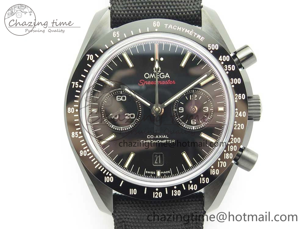 Speedmaster “Dark Side of The Moon” Real Ceramic OMF 1:1 Best Edition on Nylon Strap A9300