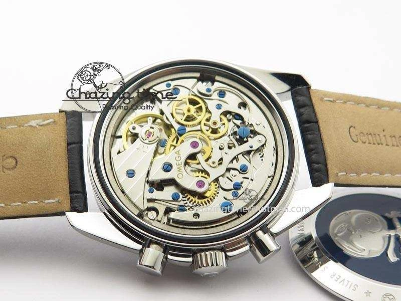 Speedmaster JHF SS Snoopy Award 45th Anniversary White Dial On Black Leather Strap