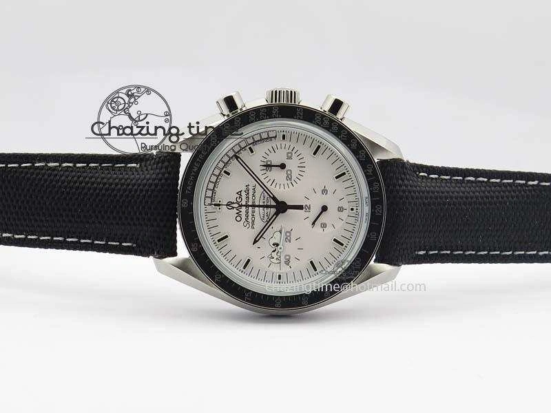 Speedmaster JHF SS Snoopy Award 45th Anniversary White Dial On Black Nylon Strap