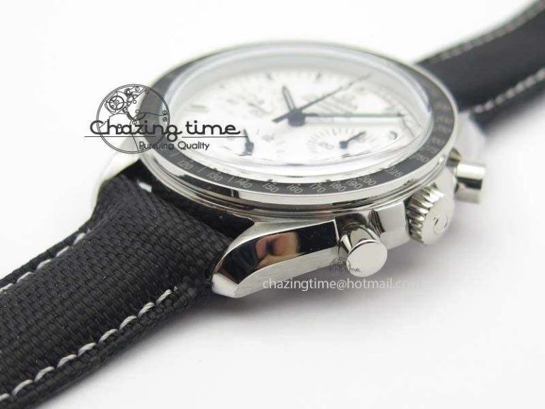 Speedmaster JHF SS Snoopy Award 45th Anniversary White Dial On Black Nylon Strap