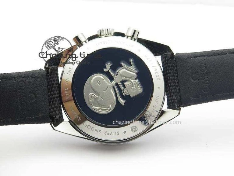 Speedmaster JHF SS Snoopy Award 45th Anniversary White Dial On Black Nylon Strap