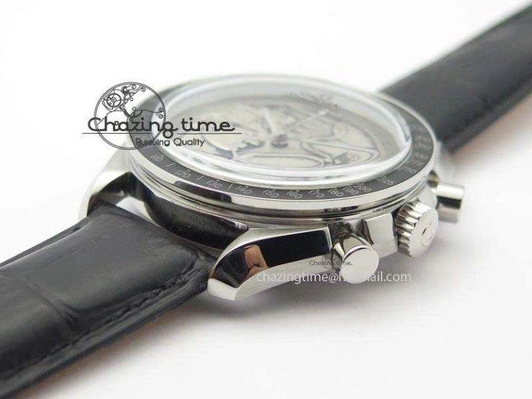Speedmaster JHF SS ‘Work on the Moon’ Gary Dial On Black Leather Strap