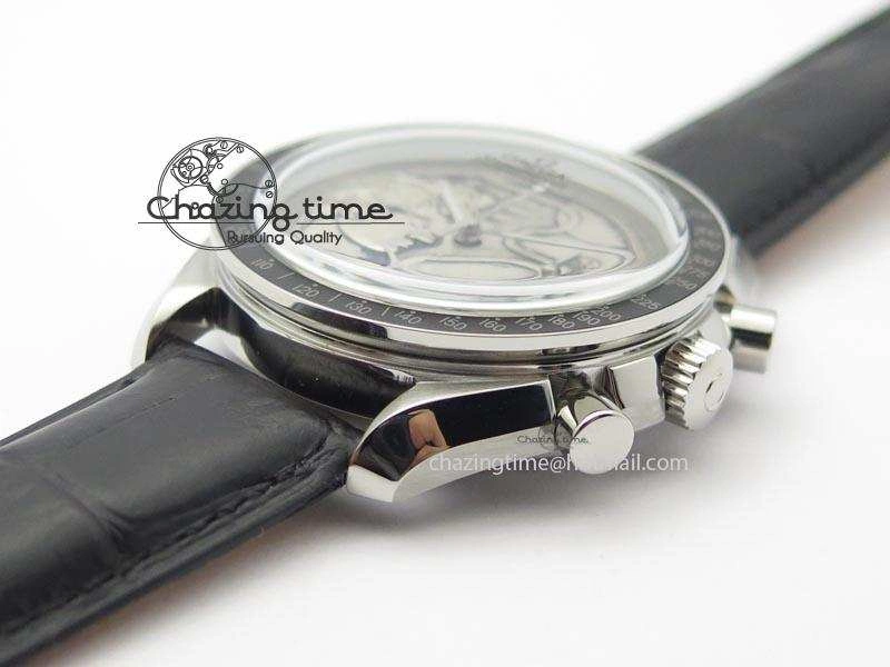 Speedmaster JHF SS ‘Work on the Moon’ Gary Dial On Black Leather Strap