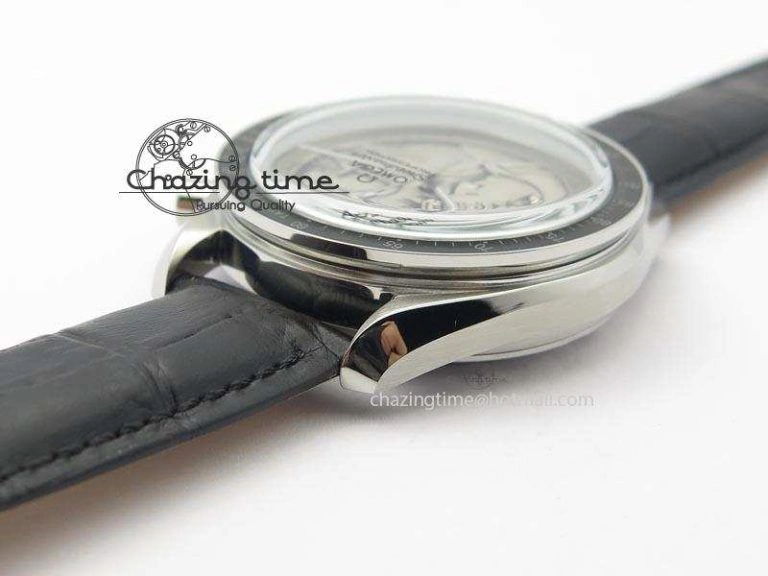 Speedmaster JHF SS ‘Work on the Moon’ Gary Dial On Black Leather Strap