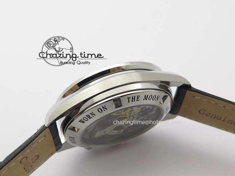 Speedmaster JHF SS ‘Work on the Moon’ Gary Dial On Black Leather Strap
