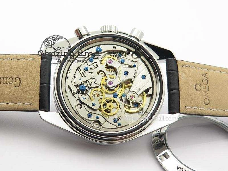 Speedmaster JHF SS ‘Work on the Moon’ Gary Dial On Black Leather Strap