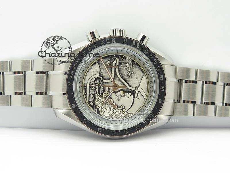 Speedmaster JHF SS ‘Work on the Moon’ Gary Dial On SS Bracelet