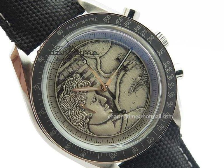 Speedmaster JHF SS ‘Work on the Moon’ Gray Dial On Black Nylon Strap