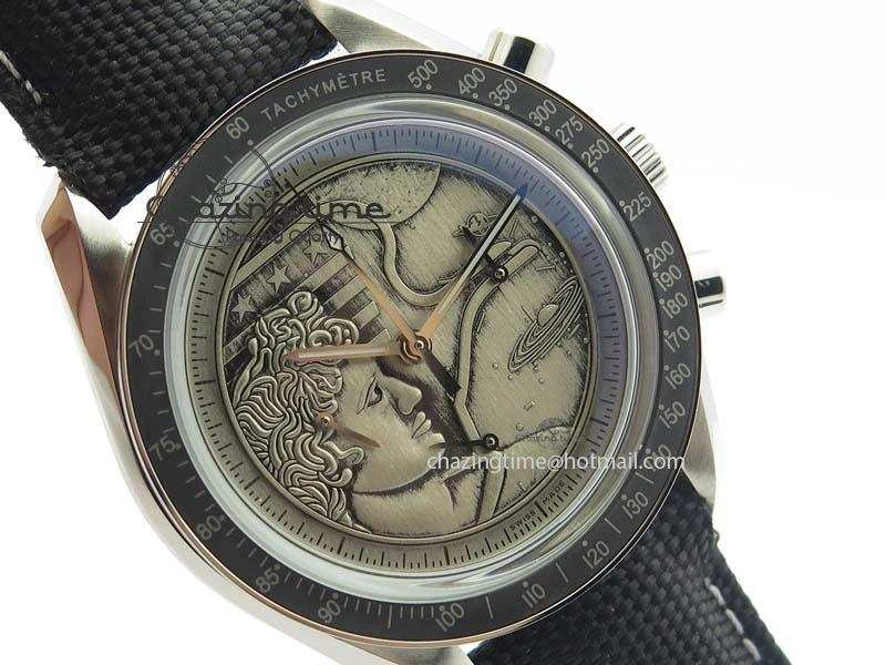 Speedmaster JHF SS ‘Work on the Moon’ Gray Dial On Black Nylon Strap
