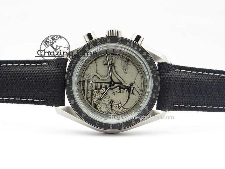 Speedmaster JHF SS ‘Work on the Moon’ Gray Dial On Black Nylon Strap
