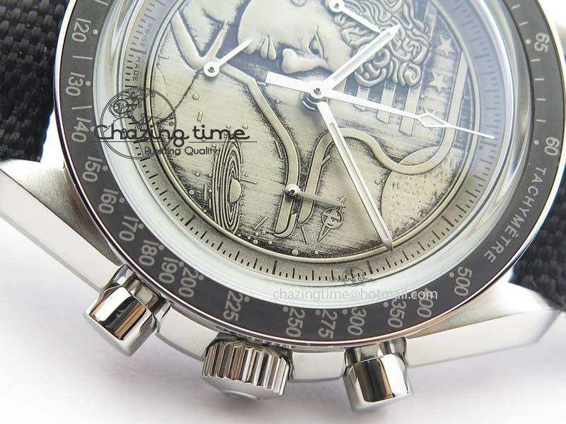 Speedmaster JHF SS ‘Work on the Moon’ Gray Dial On Black Nylon Strap