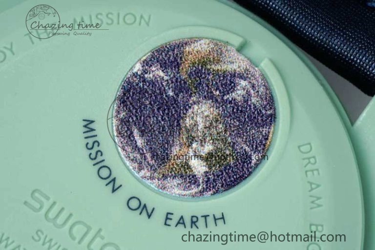 Speedmaster Misson On Earth 1:1 Best Edition Blue Dial On Nylon Strap Quartz
