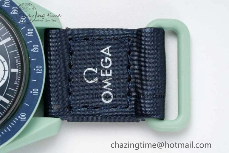 Speedmaster Misson On Earth 1:1 Best Edition Blue Dial On Nylon Strap Quartz
