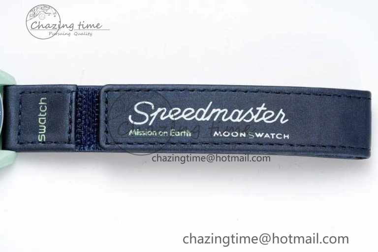 Speedmaster Misson On Earth 1:1 Best Edition Blue Dial On Nylon Strap Quartz