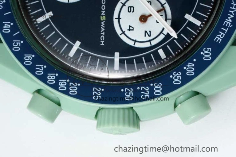 Speedmaster Misson On Earth 1:1 Best Edition Blue Dial On Nylon Strap Quartz