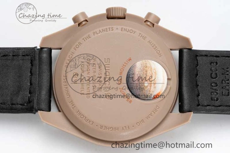 Speedmaster Misson To Jupiter 1:1 Best Edition Brown Dial On Nylon Strap Quartz