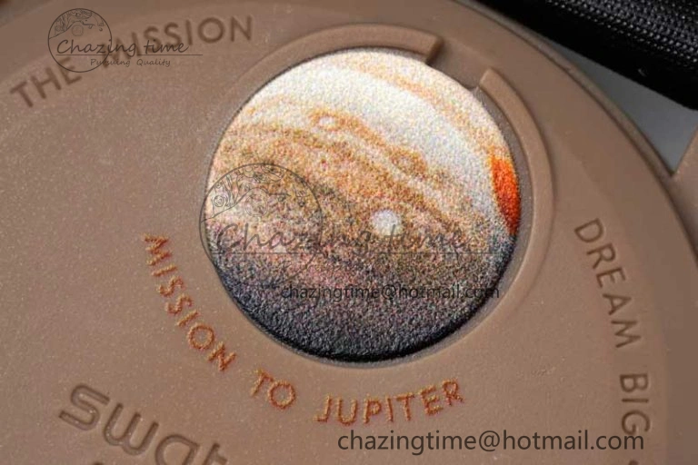 Speedmaster Misson To Jupiter 1:1 Best Edition Brown Dial On Nylon Strap Quartz