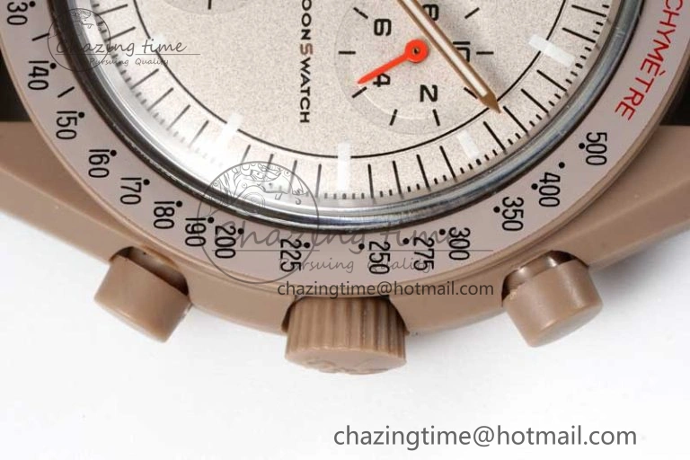Speedmaster Misson To Jupiter 1:1 Best Edition Brown Dial On Nylon Strap Quartz