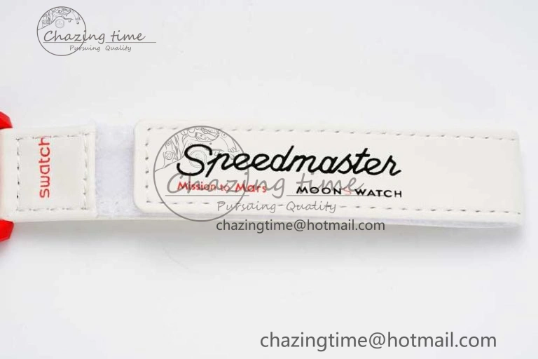 Speedmaster Misson To Mars 1:1 Best Edition White Dial On Nylon Strap Quartz