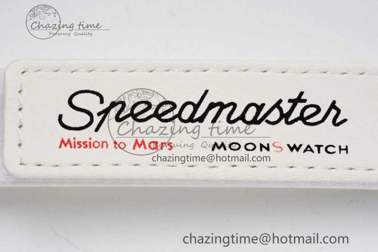 Speedmaster Misson To Mars 1:1 Best Edition White Dial On Nylon Strap Quartz