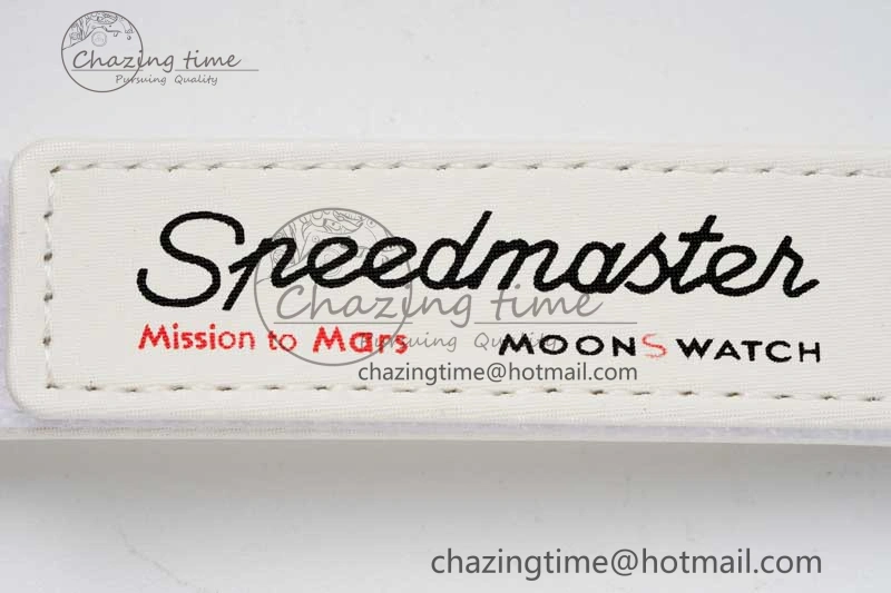 Speedmaster Misson To Mars 1:1 Best Edition White Dial On Nylon Strap Quartz