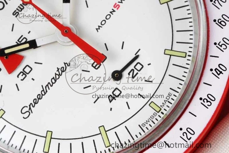 Speedmaster Misson To Mars 1:1 Best Edition White Dial On Nylon Strap Quartz