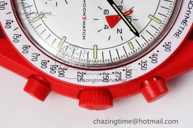 Speedmaster Misson To Mars 1:1 Best Edition White Dial On Nylon Strap Quartz