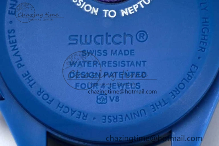 Speedmaster Misson To Neptune 1:1 Best Edition Blue Dial On Nylon Strap Quartz