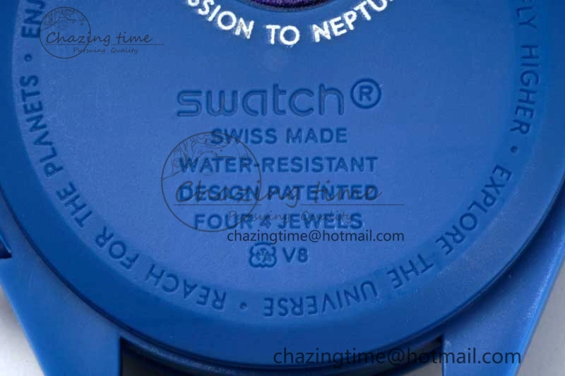 Speedmaster Misson To Neptune 1:1 Best Edition Blue Dial On Nylon Strap Quartz