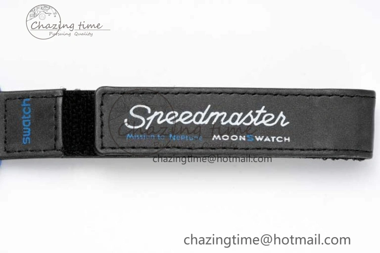 Speedmaster Misson To Neptune 1:1 Best Edition Blue Dial On Nylon Strap Quartz