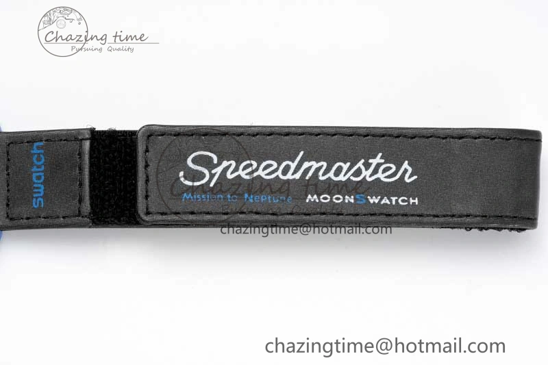 Speedmaster Misson To Neptune 1:1 Best Edition Blue Dial On Nylon Strap Quartz