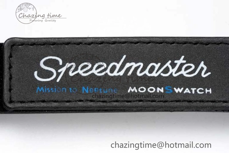 Speedmaster Misson To Neptune 1:1 Best Edition Blue Dial On Nylon Strap Quartz
