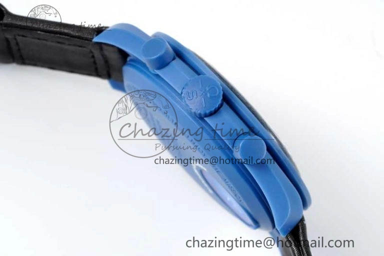 Speedmaster Misson To Neptune 1:1 Best Edition Blue Dial On Nylon Strap Quartz