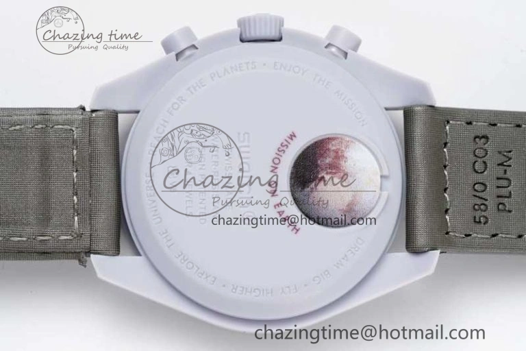 Speedmaster Misson To Pluto 1:1 Best Edition Gray Dial On Nylon Strap Quartz